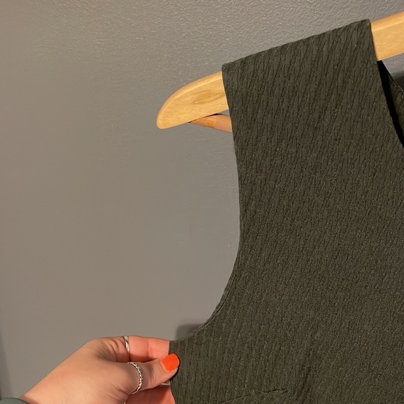 🌲 2 for $25 🌲▪️ STITCH FIX MARGARET M ▪️ Fitted Olive Green Dress - Picture 8 of 16